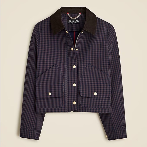 J. Crew Women's Short Barn Jacket™ in plaid - Picture 1 of 6